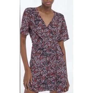 The Kooples Red Flowers Dot Wrap Dress - FR 1/ US$ - BNWT